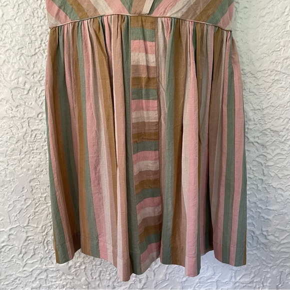 MIRTH Anguilla Rainbow Stripes Mini Dress Large - Picture 4 of 10